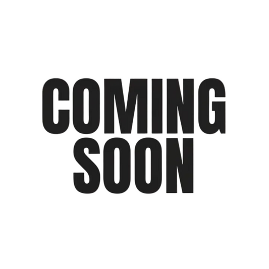 Text 'COMING SOON' in black on a white background